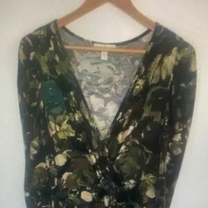 Anthropologie Weston Wear Floral Faux Wrap Dress Size Medium